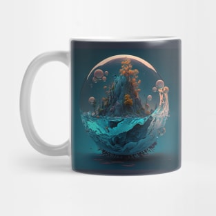 a mountain in a crystal ball Mug